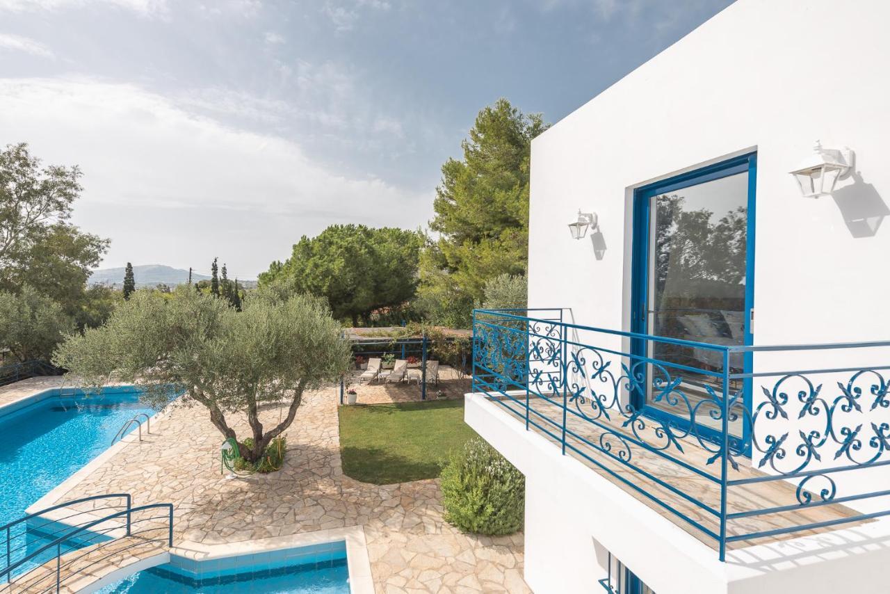 Summer Villa Pasiphae Private Pool - Bbq -Beach 2Min سونيو المظهر الخارجي الصورة