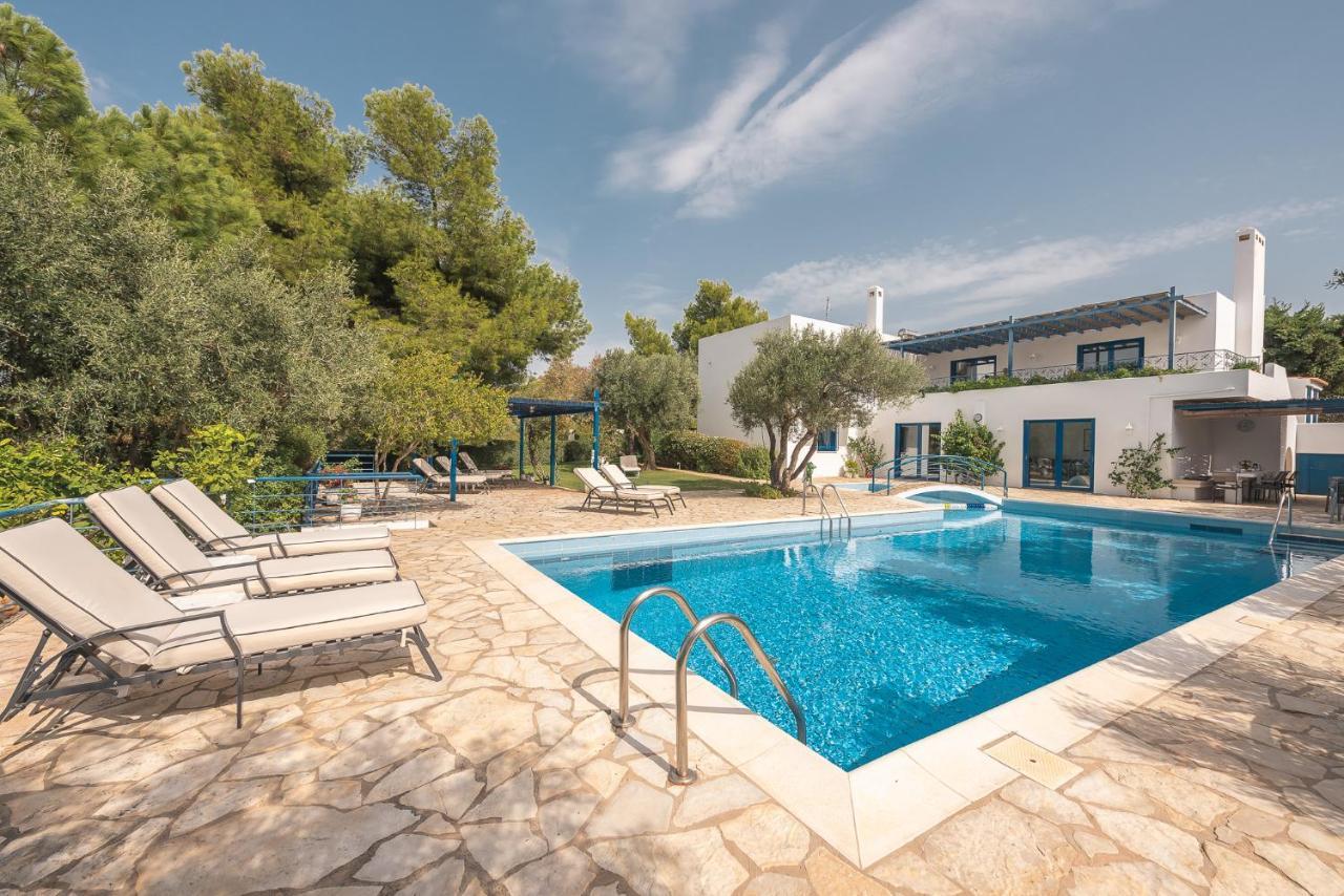 Summer Villa Pasiphae Private Pool - Bbq -Beach 2Min سونيو المظهر الخارجي الصورة