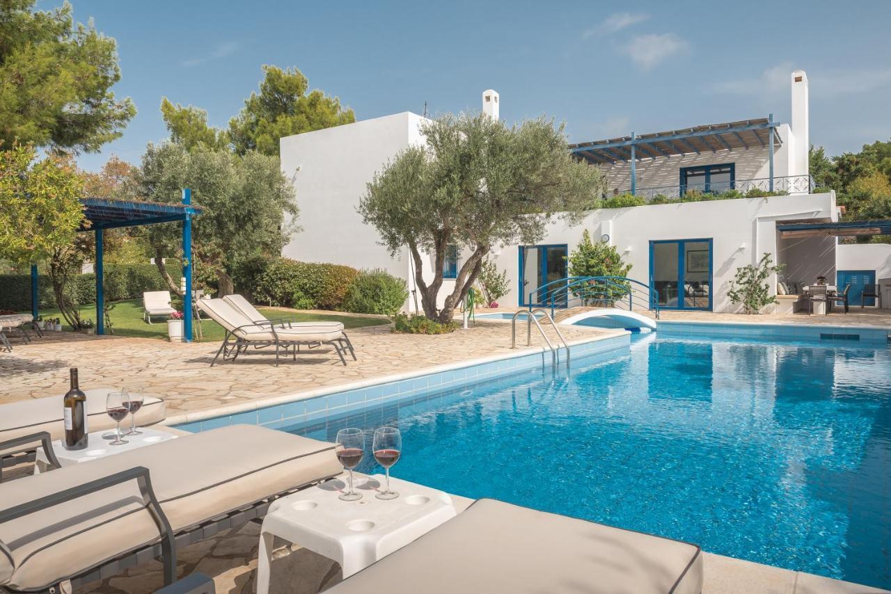 Summer Villa Pasiphae Private Pool - Bbq -Beach 2Min سونيو المظهر الخارجي الصورة