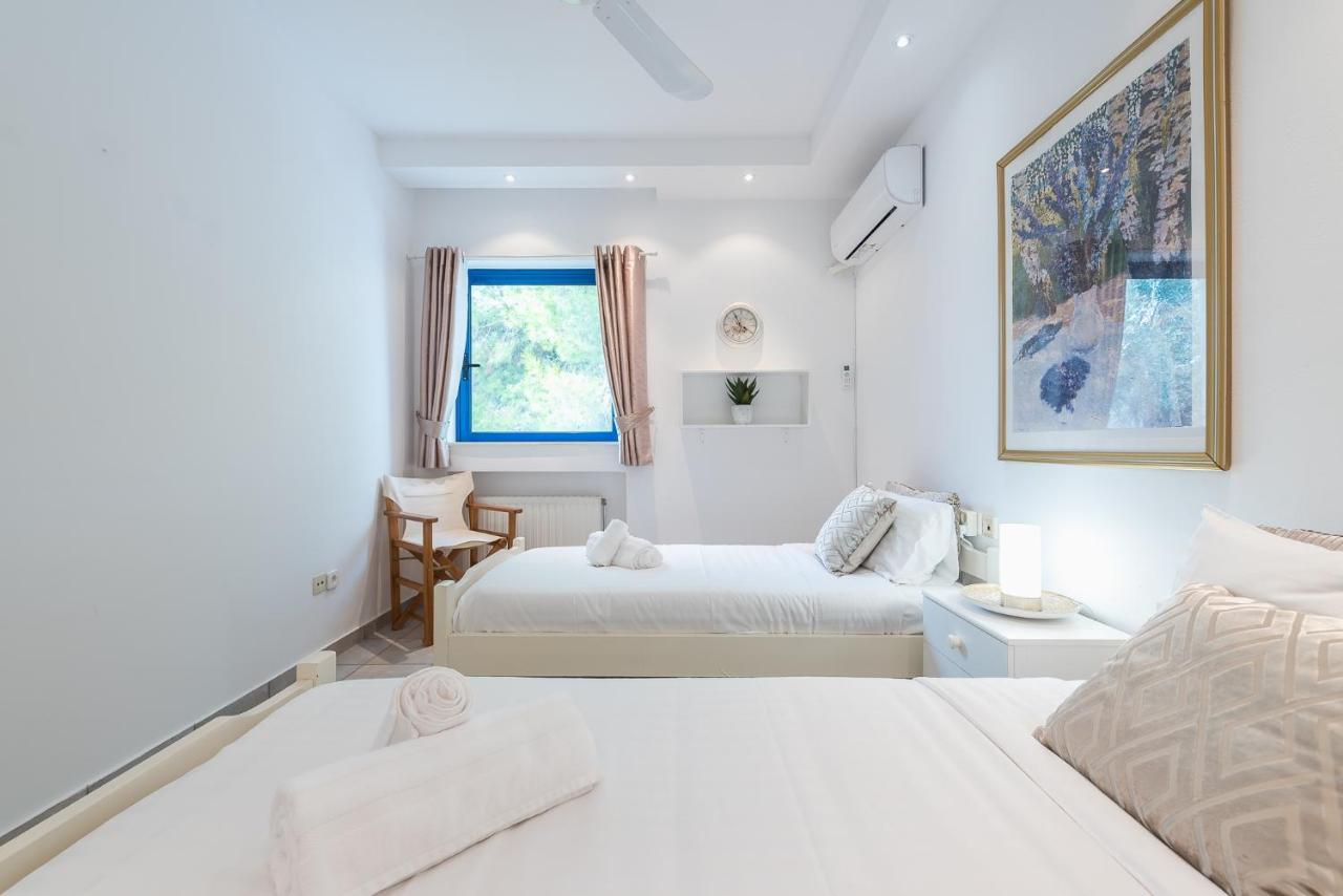 Summer Villa Pasiphae Private Pool - Bbq -Beach 2Min سونيو المظهر الخارجي الصورة