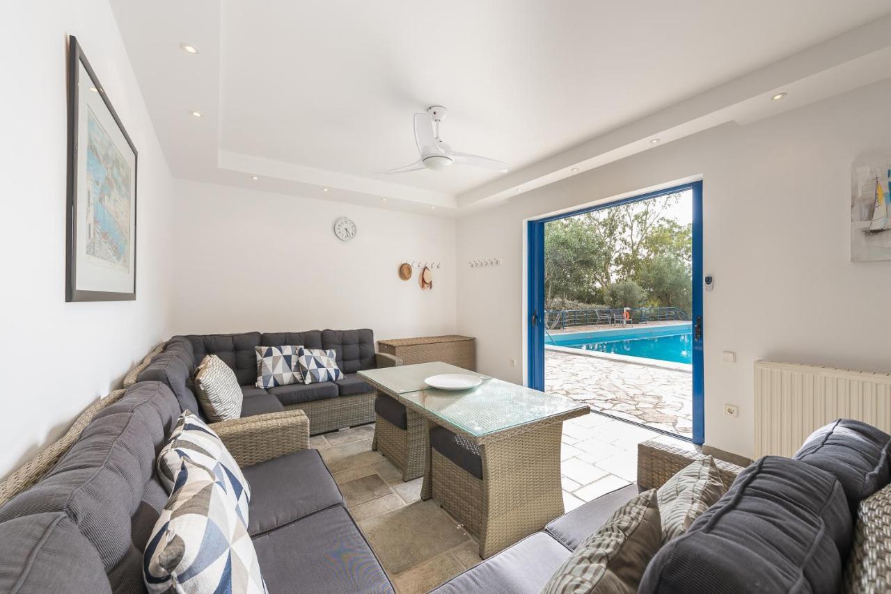 Summer Villa Pasiphae Private Pool - Bbq -Beach 2Min سونيو المظهر الخارجي الصورة