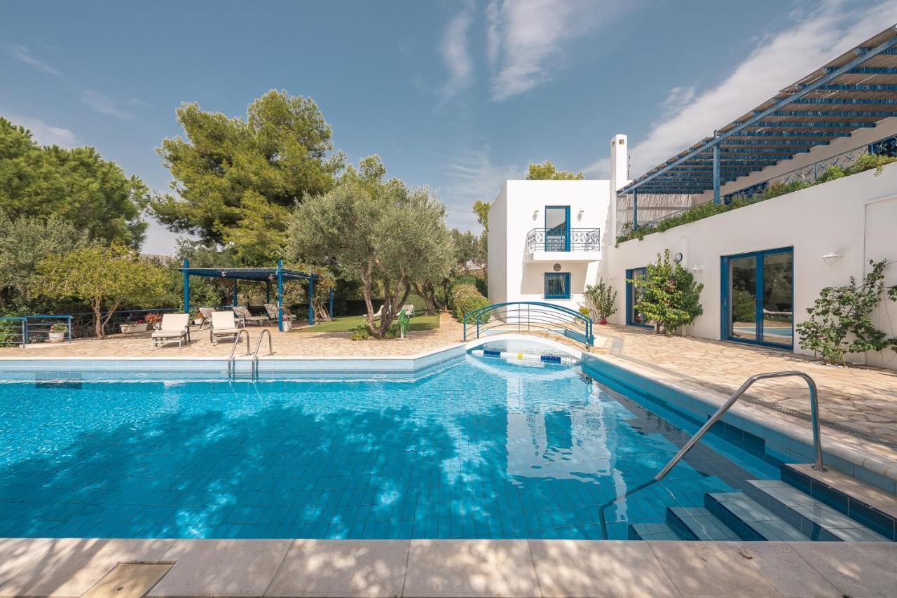 Summer Villa Pasiphae Private Pool - Bbq -Beach 2Min سونيو المظهر الخارجي الصورة