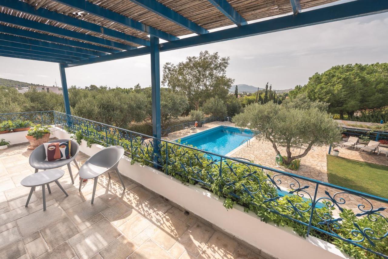 Summer Villa Pasiphae Private Pool - Bbq -Beach 2Min سونيو المظهر الخارجي الصورة