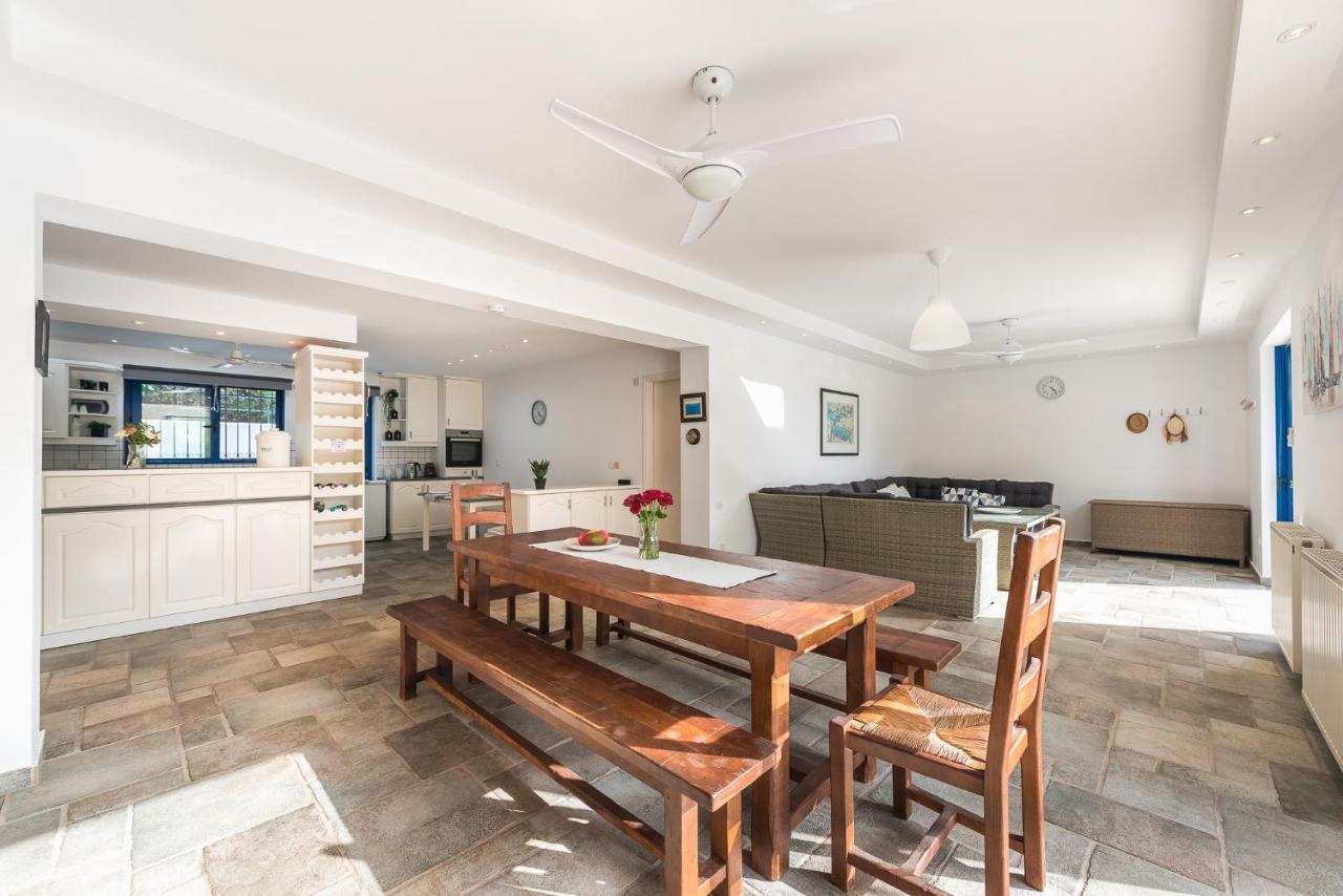 Summer Villa Pasiphae Private Pool - Bbq -Beach 2Min سونيو المظهر الخارجي الصورة