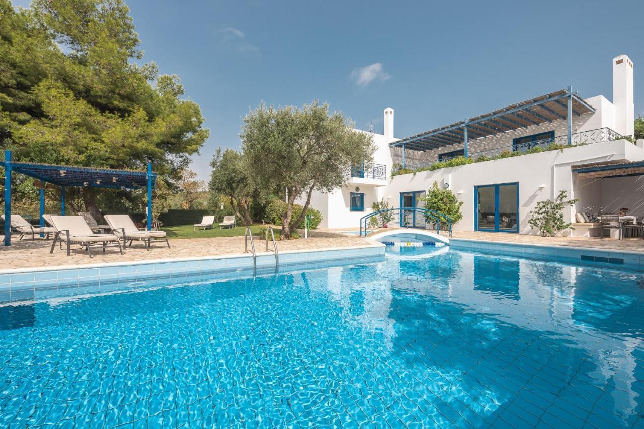 Summer Villa Pasiphae Private Pool - Bbq -Beach 2Min سونيو المظهر الخارجي الصورة