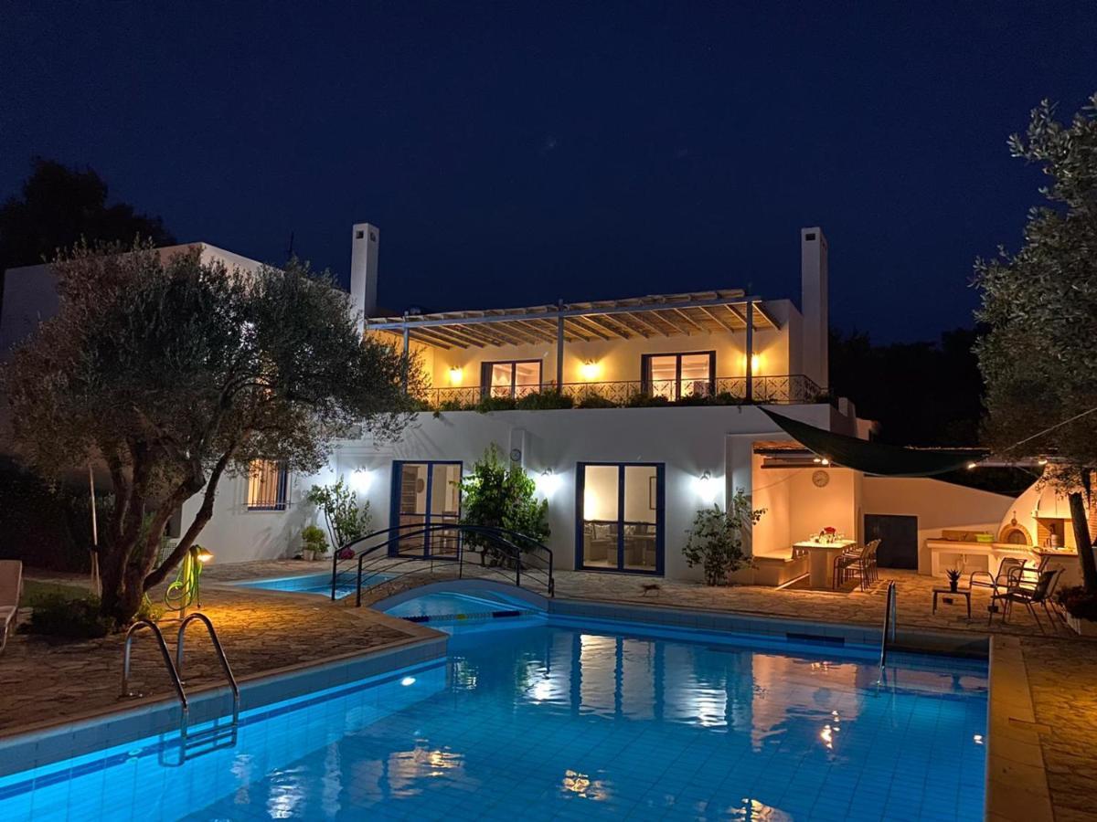Summer Villa Pasiphae Private Pool - Bbq -Beach 2Min سونيو المظهر الخارجي الصورة